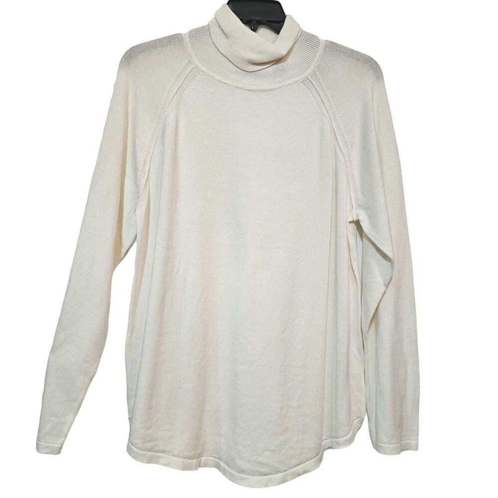 NWT Jeanne Pierre Long Sleeve Turtleneck "Powder" Sweater Size XXL